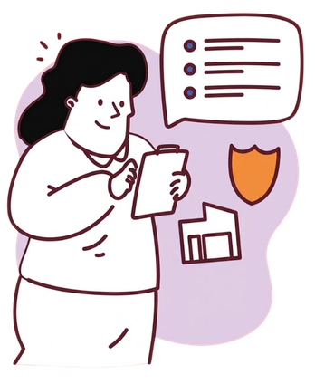 Adviser completing an application form