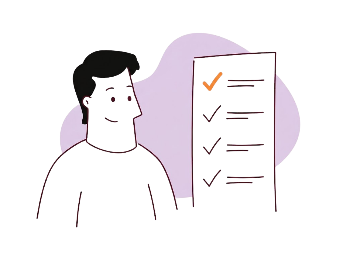 Mortgage adviser reviewing a membership standards checklist